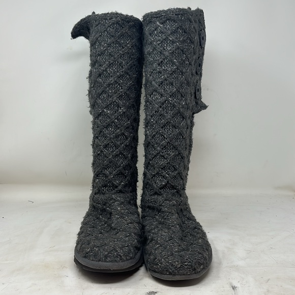 UGG Australia gray lattice cable knit tall boots - Picture 5 of 6